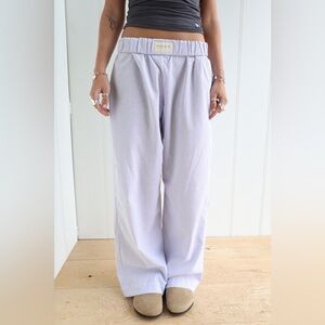 NWOT Studio Seven Designs Lila Lounge Pants Blue White Pinstripe size S